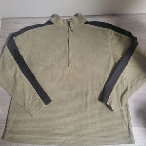 Vintage LL Bean Green Pullover Sweater Size‎ XL Top Honeycomb Lightweight USA